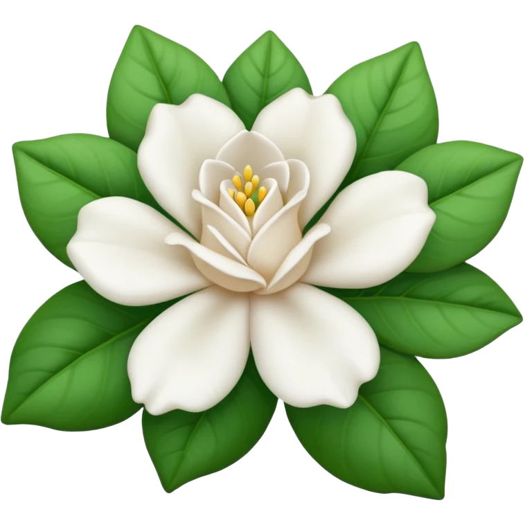 Rosa blanca tipo gardenia sin hojas verdes ninguna hoja verde emoji