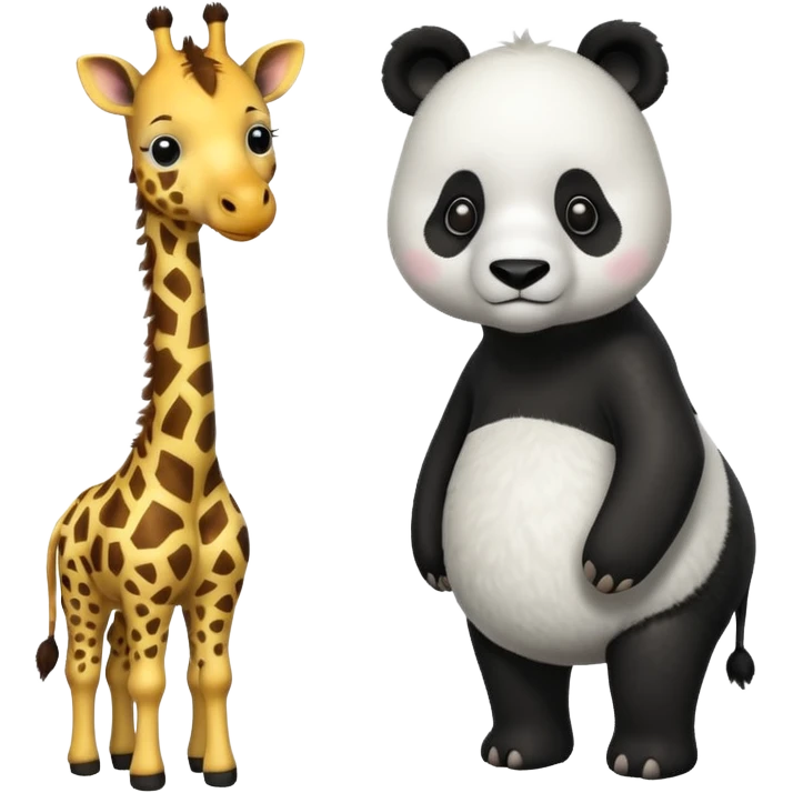 giraffe and panda  emoji