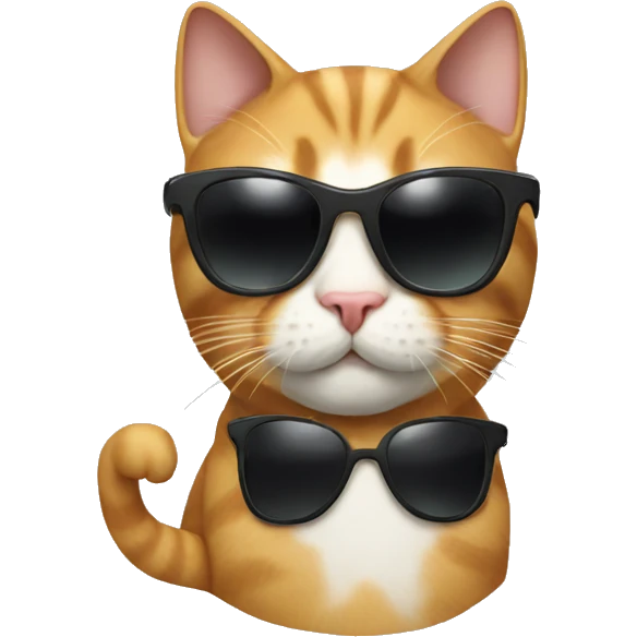 Cat with sunglasses emoji