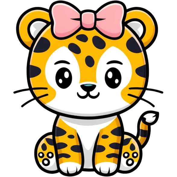 Eine Schleife mit Jaguarmuster oben emoji