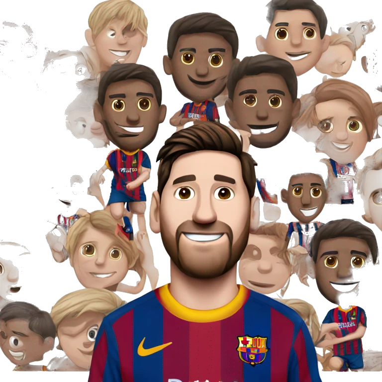 messi with a fc barcelone shirt  emoji