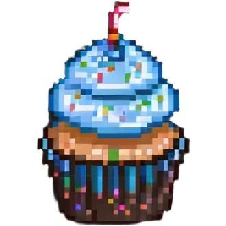 Cupcake with sprinkles emoji