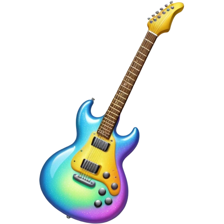 Sparkley guitar emoji