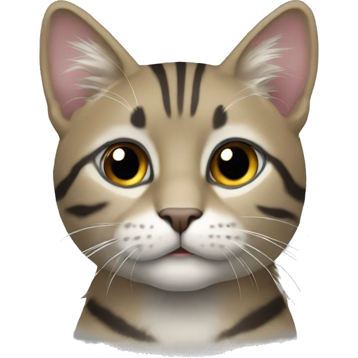 серый кот шотландский  emoji