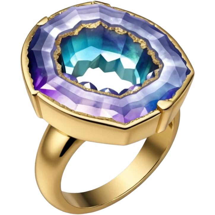 crystal geode ring emoji