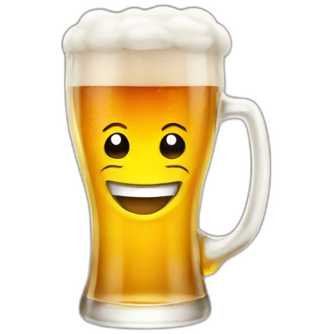 smiling beer emoji