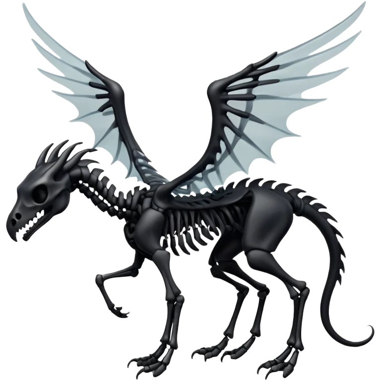 thestral: Winged horses visible only to those who have witnessed death and understand its significance. emoji