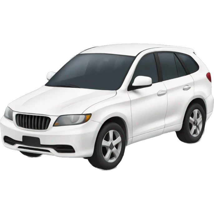 Brunette white car emoji
