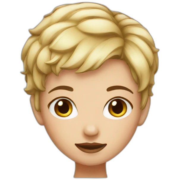 Short hair girl emoji