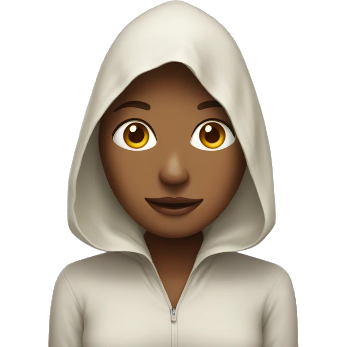 Female with covered moth emoji