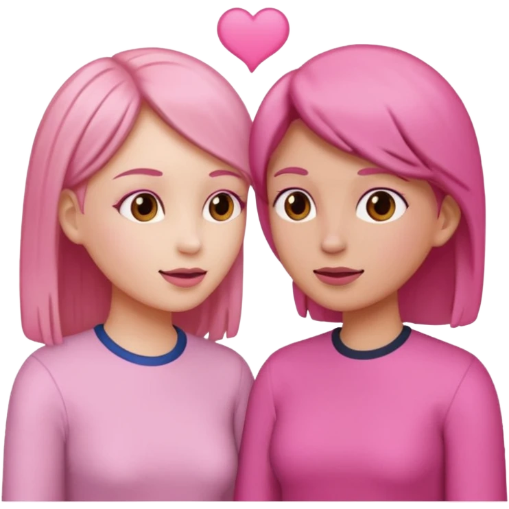 🗣️this but pink and two of the are talking to each other emoji