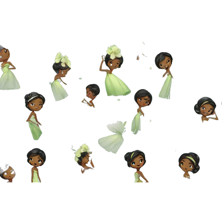 Tiana princess and the frog dress blue emoji