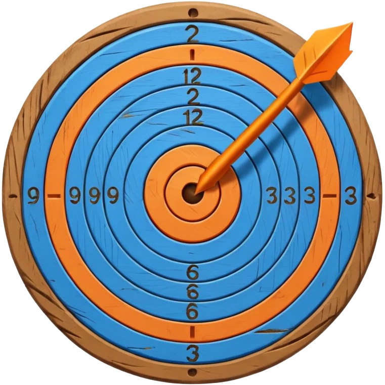 blue target with orange arrow in the center emoji