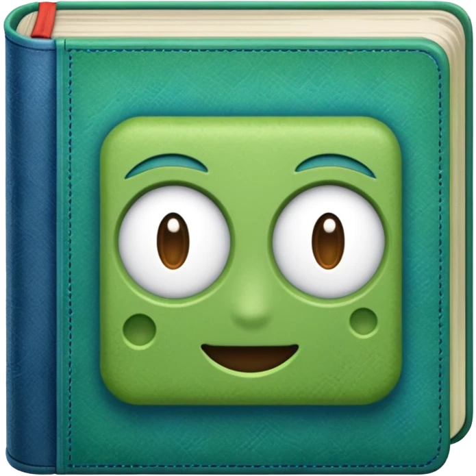 green and blue book emoji