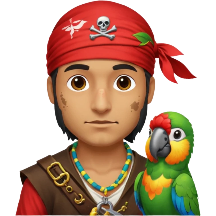 pirate and parrot emoji