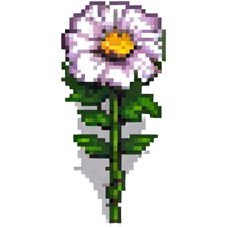 A pixel art style image of a flower. emoji