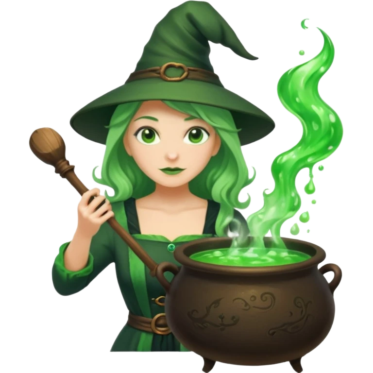 green witch cooking potion emoji