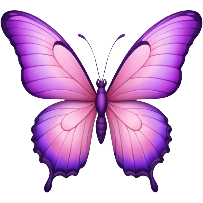 Pink and purple butterfly emoji
