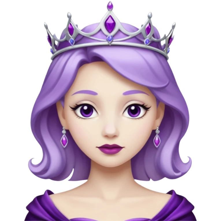 Purple shadow rose with silver tiara emoji