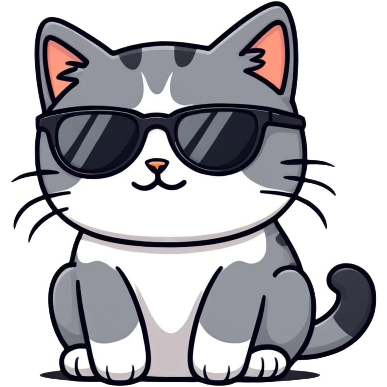 Cat with sunglasses emoji