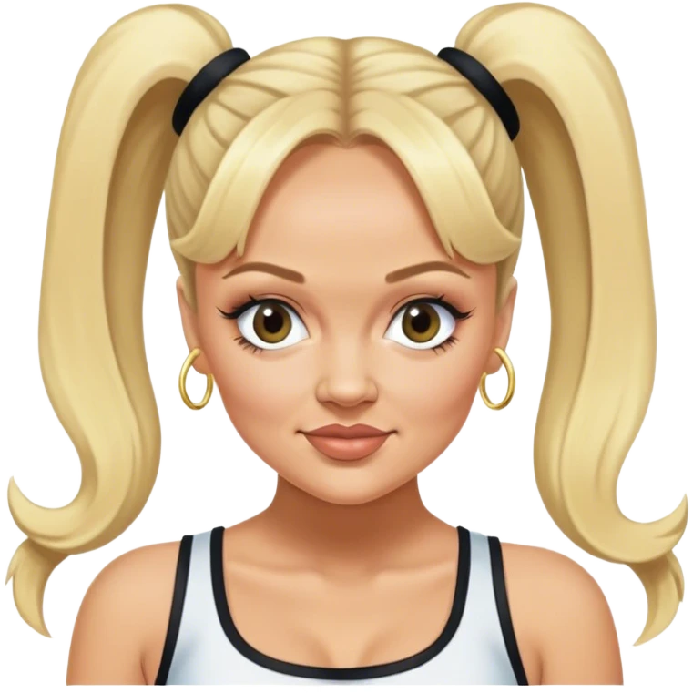 Emma Bunton circa 1997 with two high ponytails emoji