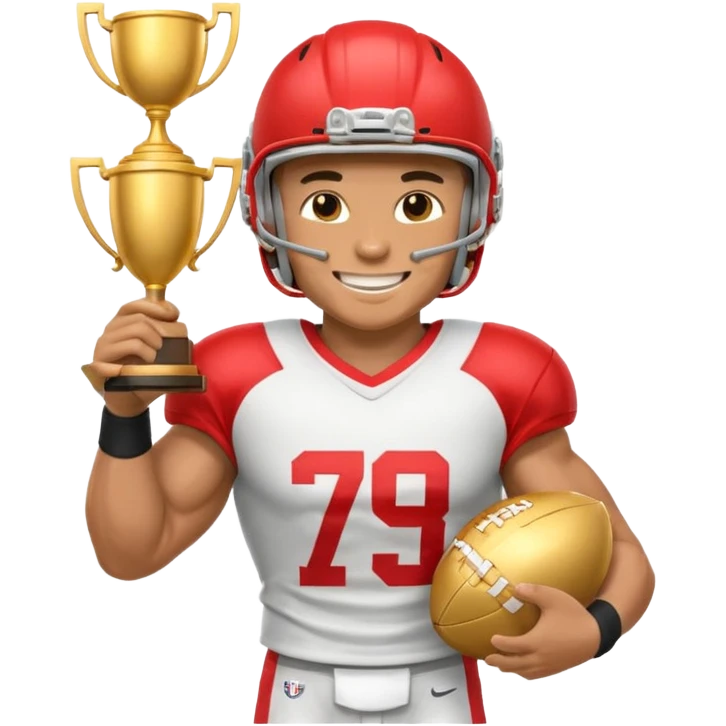 football player gold trophy emoji