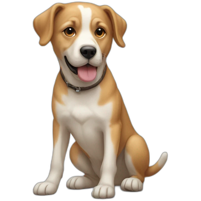 chien sur un chat emoji