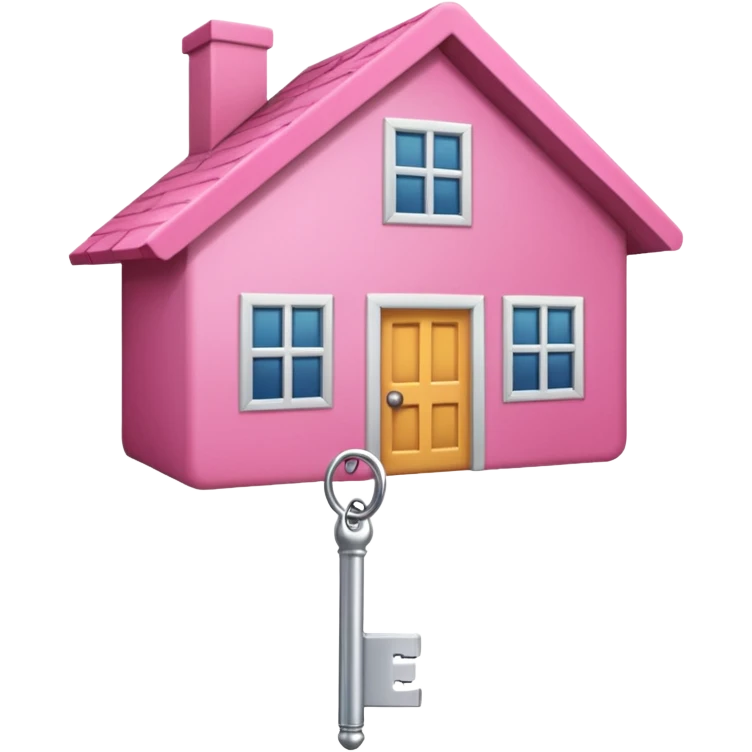 pink house key emoji emoji