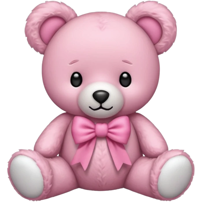 pink bow teddy bear solo emoji