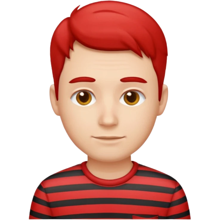 Men with Shirt have red Striped  emoji