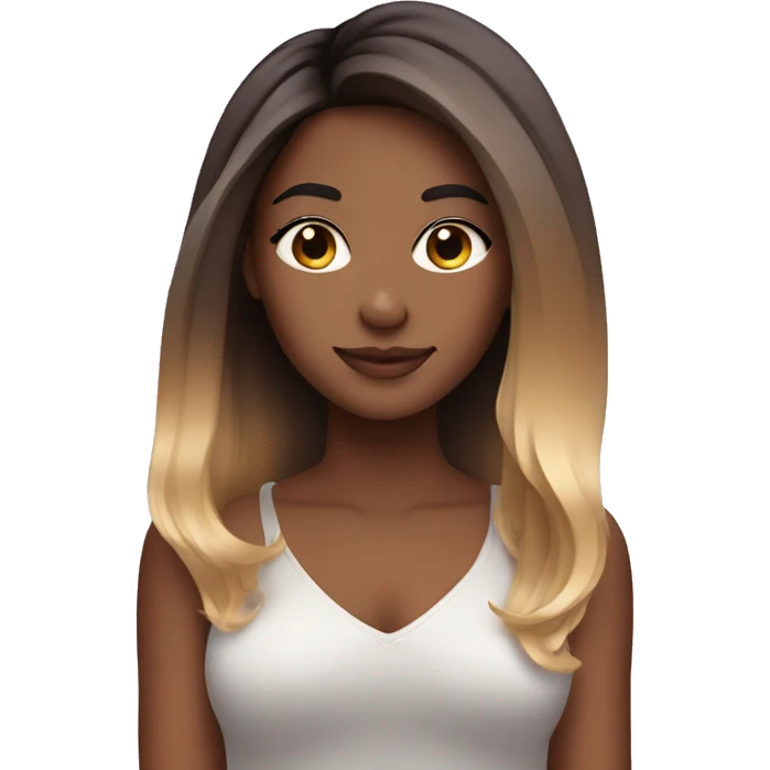 girl with ombre balayage hair emoji