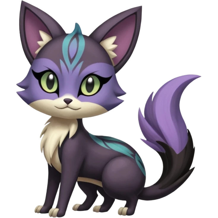 Meloetta-Purrloin-Nargacuga-Pokémon-Fakémon-fusion-hybrid-creature emoji