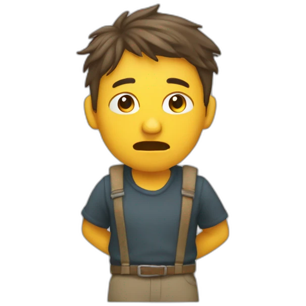 homme très moche et pauvre emoji