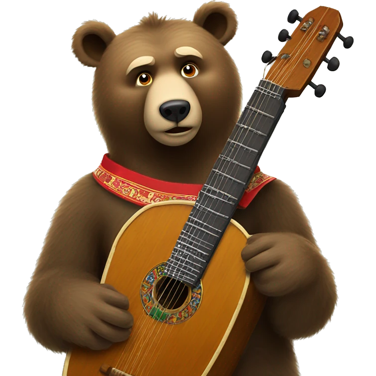 Russian bear balalaika emoji
