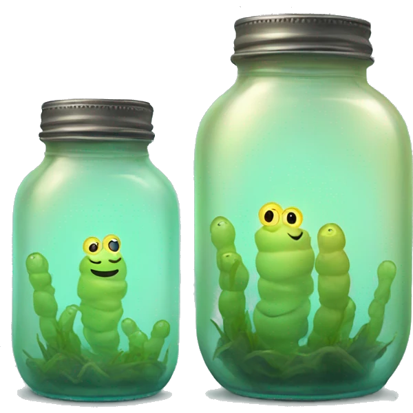 Glowworms in a jar  emoji