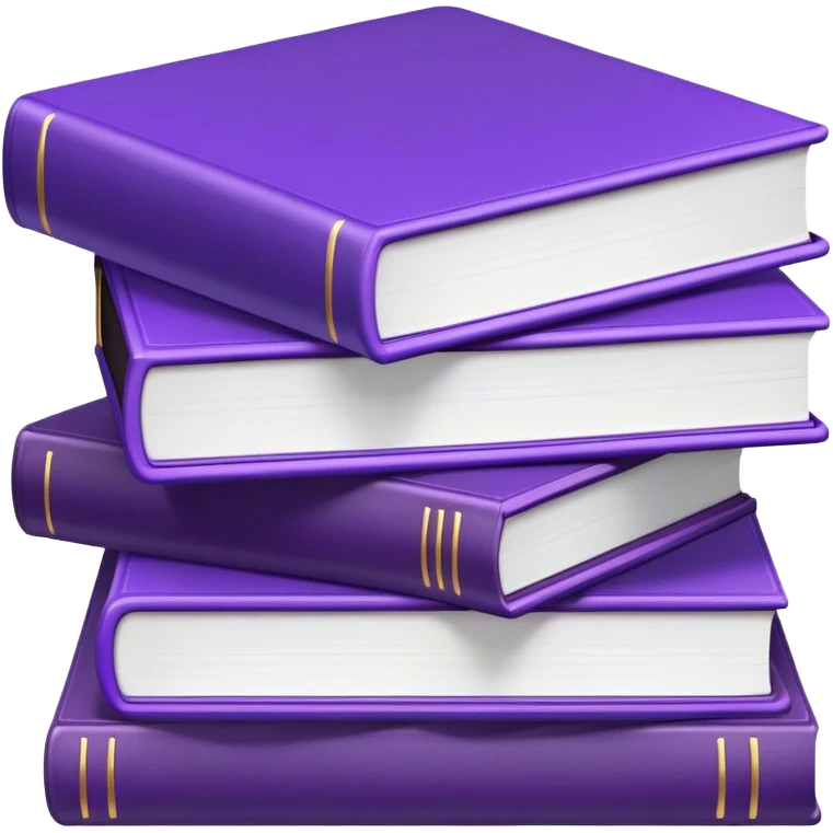 violet 3 books emoji