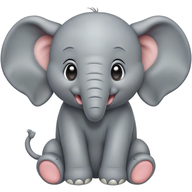 Cinematic Cute Yawning Baby Elephant Portrait Emoji, Head tilted slightly with a dramatic, wide-open yawn, showcasing a soft, downy gray hide with oversized drooping ears, round eyes barely open in drowsy contentment, Simplified yet irresistibly adorable features, highly detailed, glowing with a soft, cozy glow, high shine, relaxed yet expressive, stylized with a touch of gentle whimsy, bright and endearing, soft glowing outline, capturing the essence of a sleepy yet affectionate baby elephant, so drowsy it feels like it could stretch out of the screen and curl up for a nap! emoji