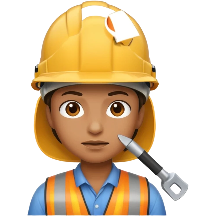 motivational cool looking emoji that fits the phrase "jobs never finished" emoji