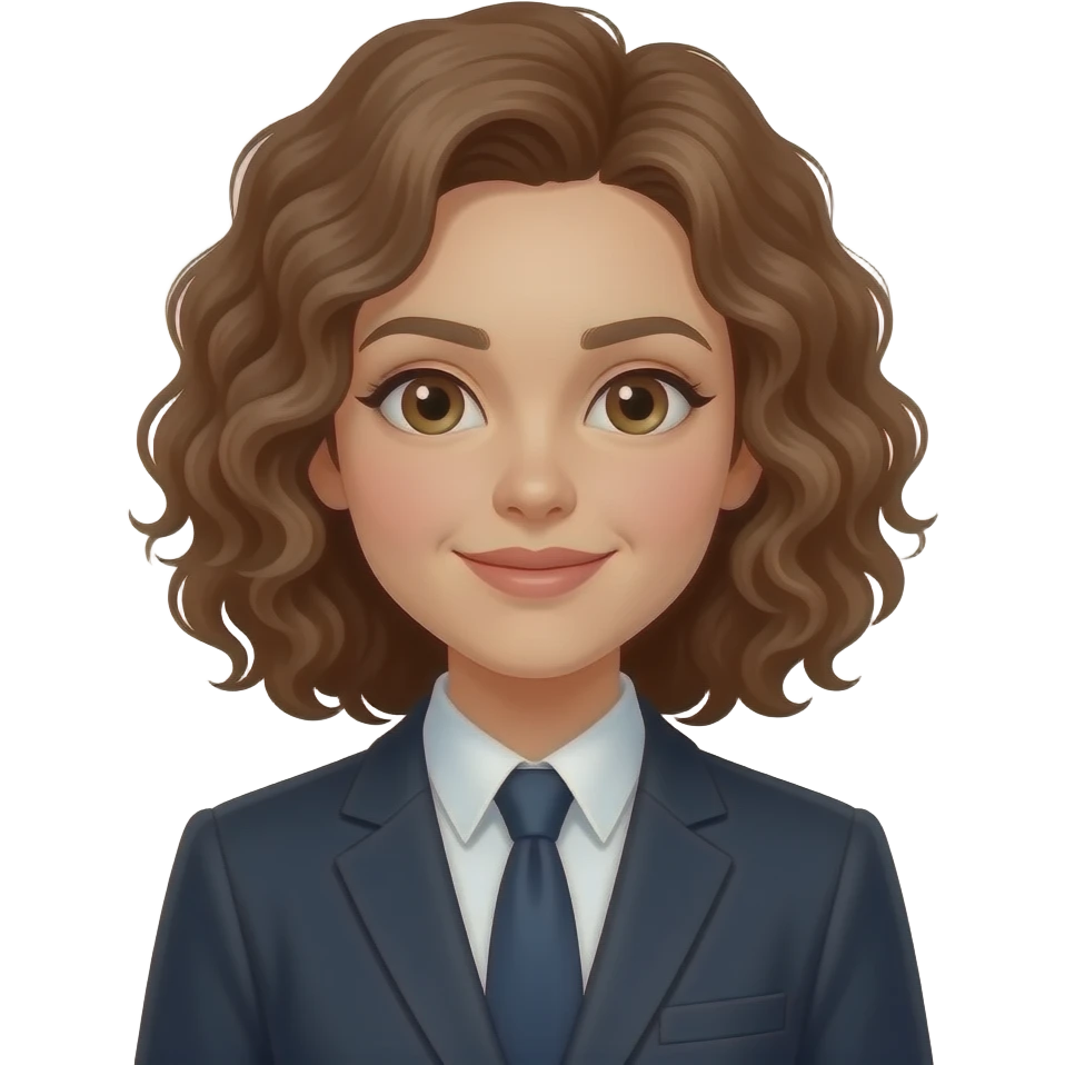 chica pelo rizado abogada emoji