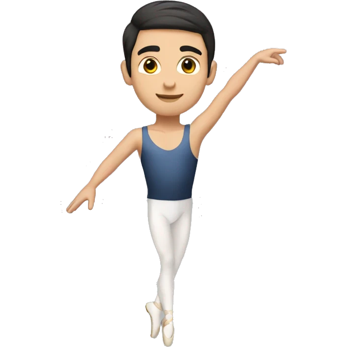 ballet dancer pose male caucasian dark hair emoji