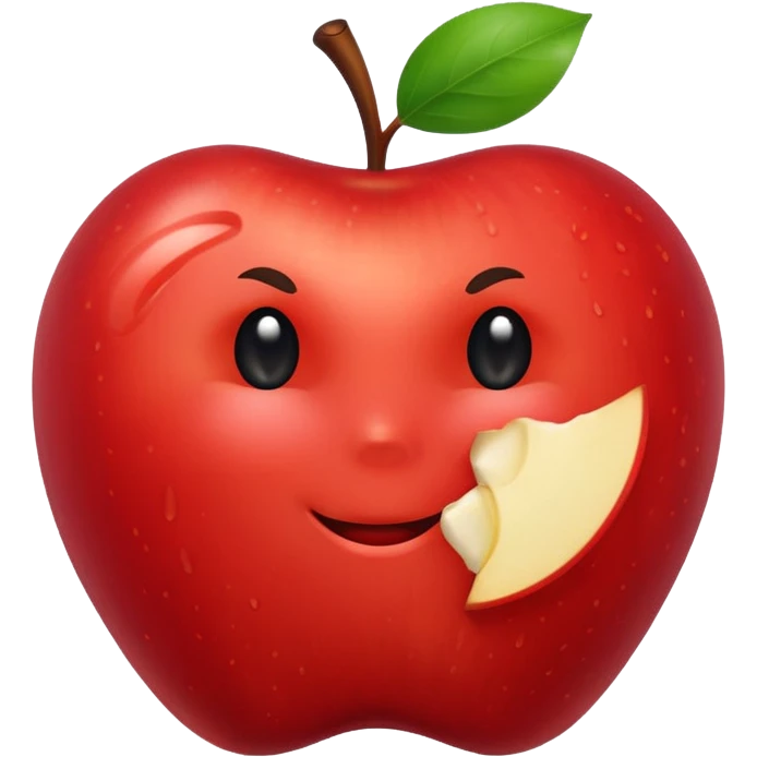 Bite Mark  on a apple  emoji