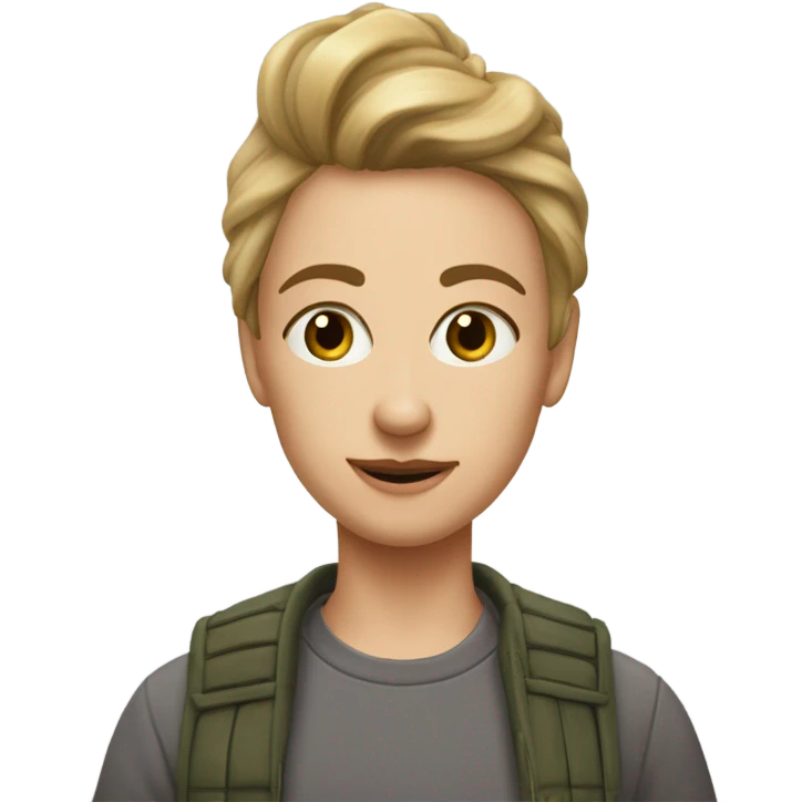 Девушка с блондом каре и отросшими корнями  emoji