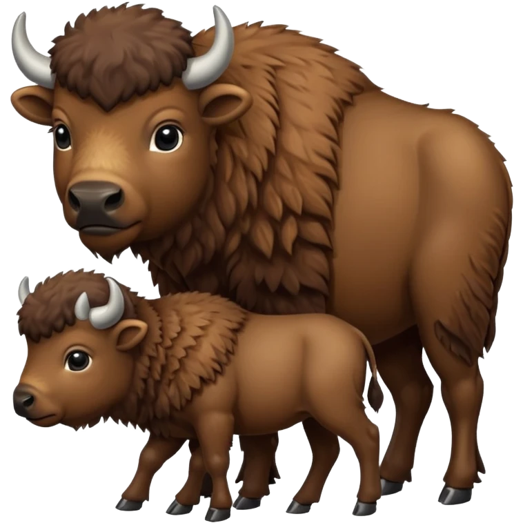 3 Bébés bison emoji