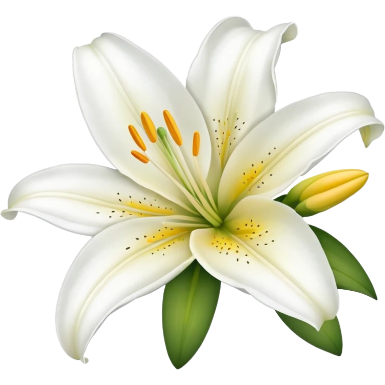 White lily flower emoji