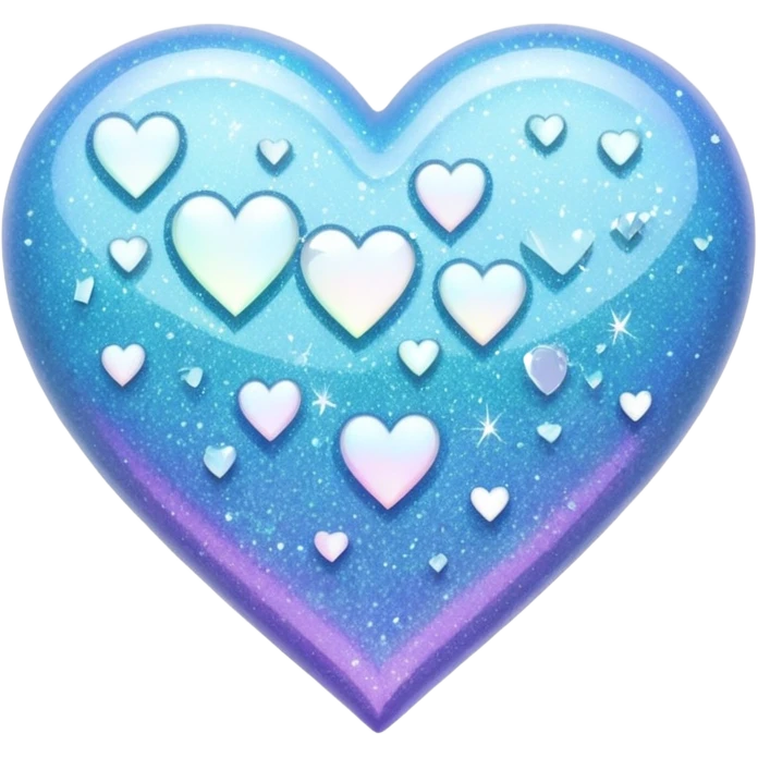 coração partido glitter branco emoji