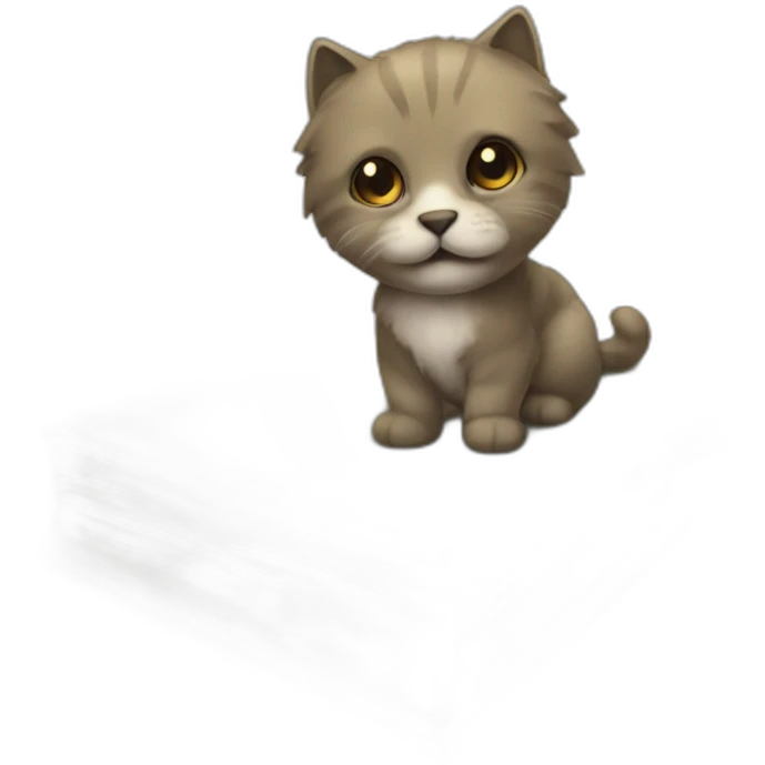Chat sur livre emoji