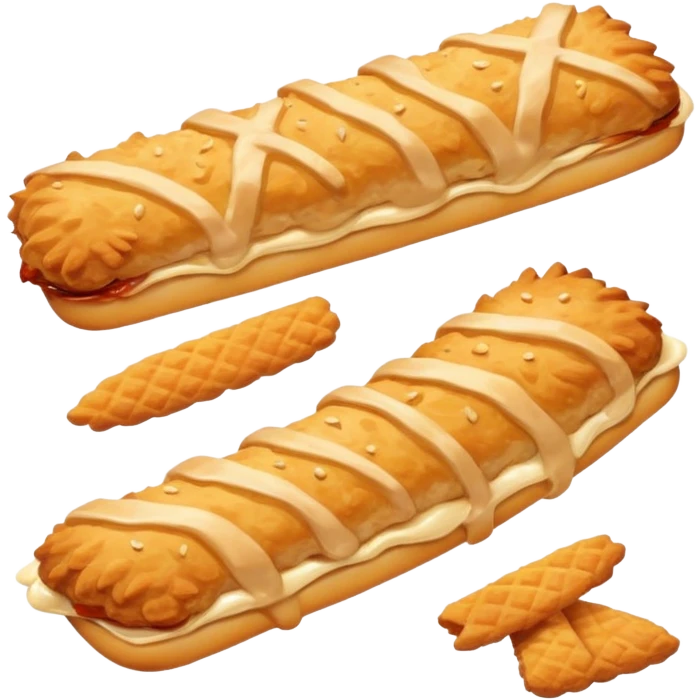 Biscuits and chicken strips smoking  emoji