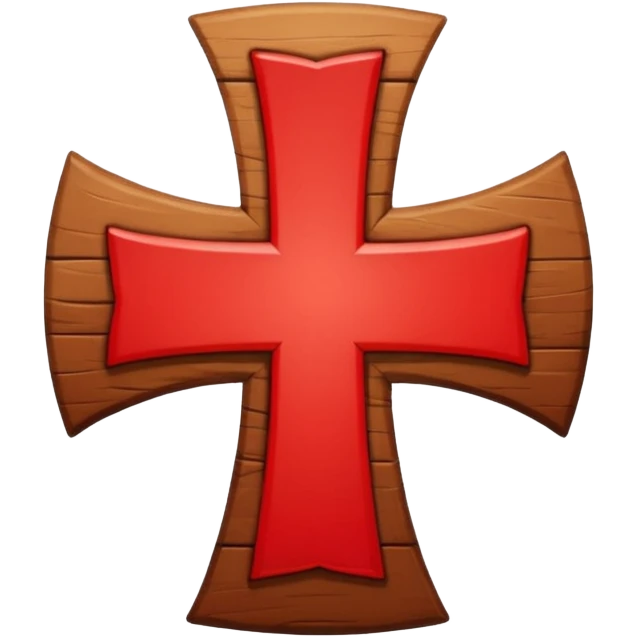 A simple scarlet-red cross emoji