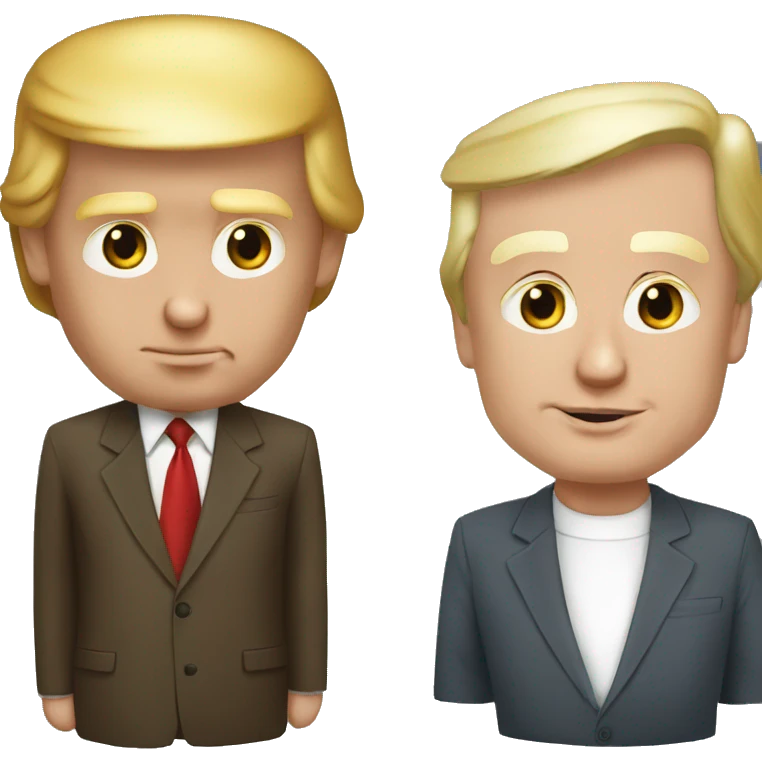 Donald trump with Vladimir poutine emoji