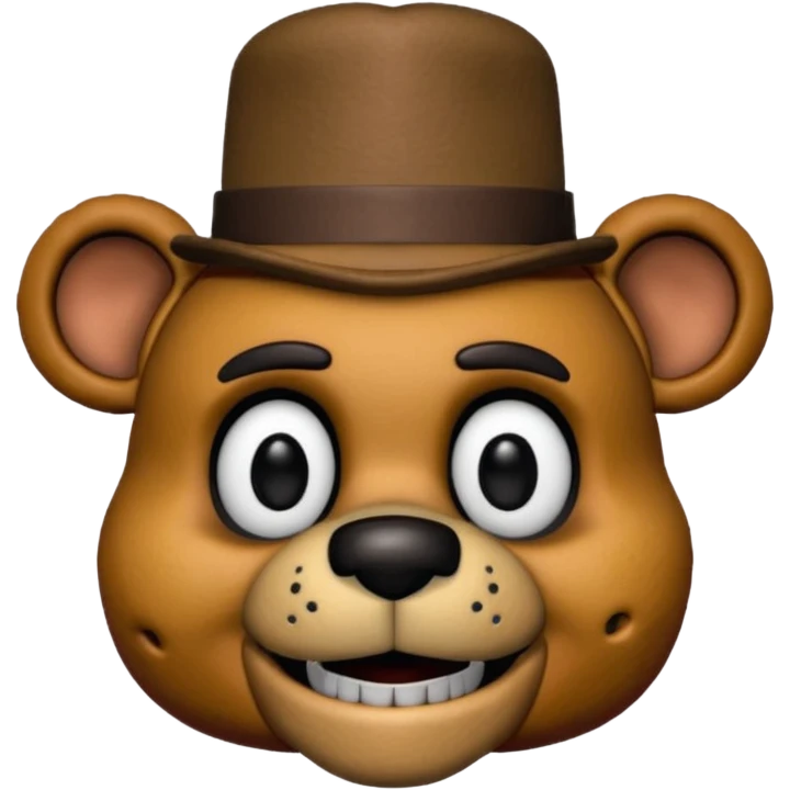 Freddy Fazbear (small hat) from Five Nights At Freddy's Movie emoji